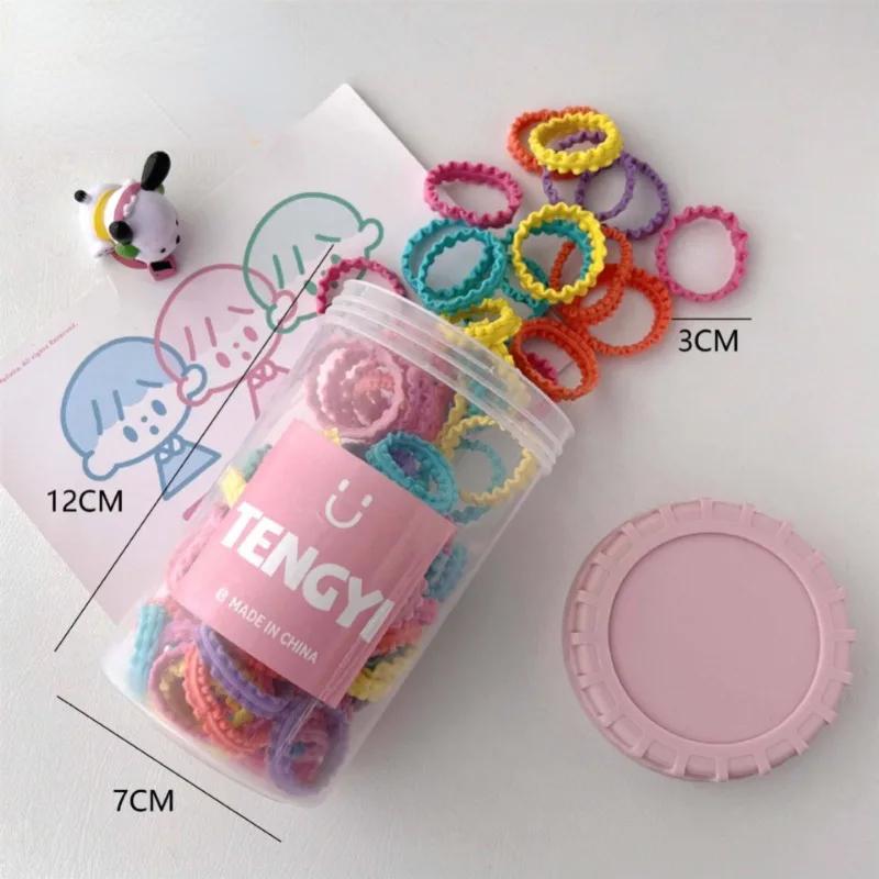 Girls' Colorful Elastic Hairbands Canned Lace Hair Rope High Elasticity Stretch Lace Rope Baby Ponytail Headband Don't Hurt Hair