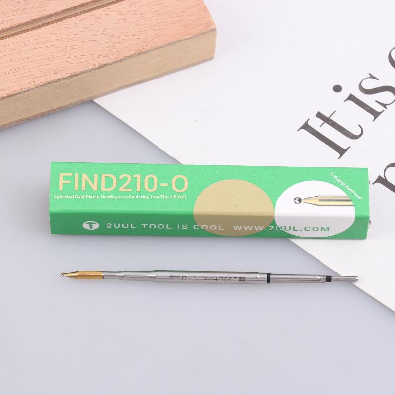 2UUL FIND C210 O BallPoint Head Gold-Plated Soldering Iron Tips 018 020 002 Welding Set For Electronic Phones BGA CPU Repair Kit