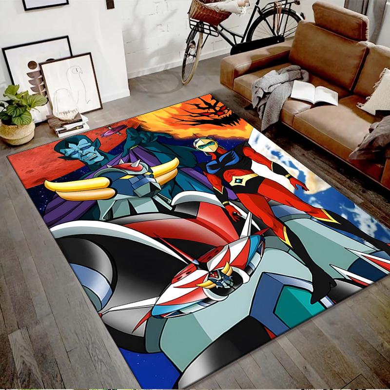 1pc UFO Robot Grendizer4 Design Printed Area Rug Carpet for Bedroom Living Room Home Decor Rugs Mat Non Slip Mat Rug for Bedside
