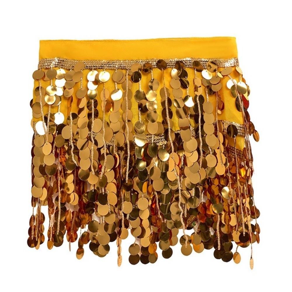 Sequins Belly Dance Skirt High Waist Hip Scarf Fashion Dance Bra Belt Nightclub