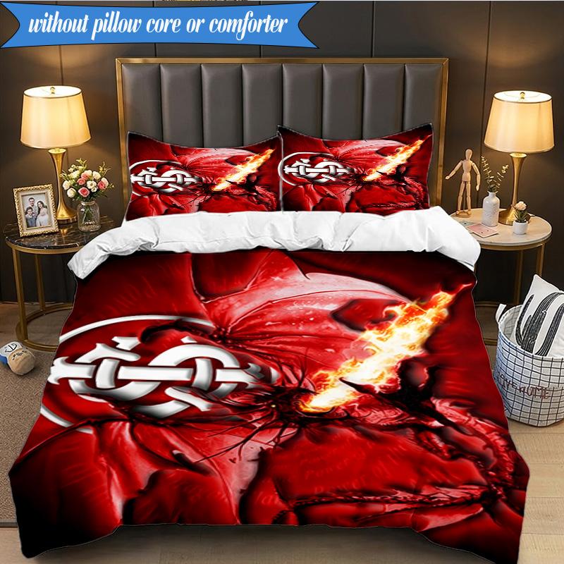 Intercontinental Football Crest 3pcs Bedding,Including 1pc Duvet Cover And 2pcs Pillowcases Perfect for Christmas,Ideal for Bedroom, Dormitory