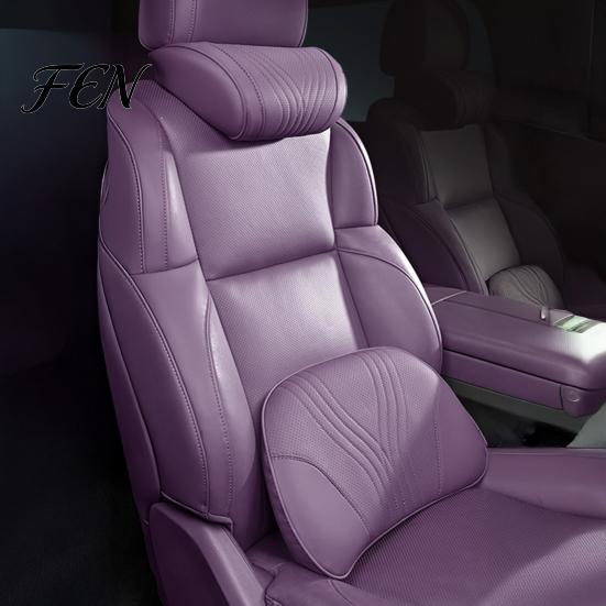 Adjustable Headrest Pillow Car for Neck Support, Memory Foam with Breathable Cushion Strap, Universal Ergonomic Lumbar Support Auto Truck SUV Interior