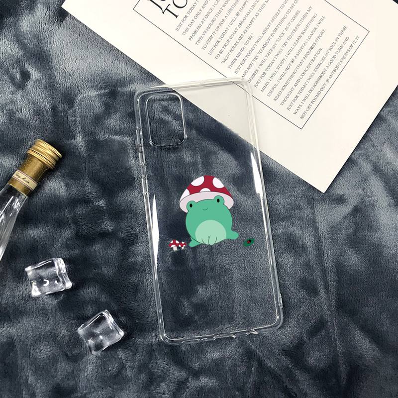 Милый чехол для телефона с изображением гриба лягушки из мультфильма, прозрачный, мягкий, для iPhone 12, 11, 13, 7, 8, 6, s, plus, x, xs, xr, pro, max, mini
