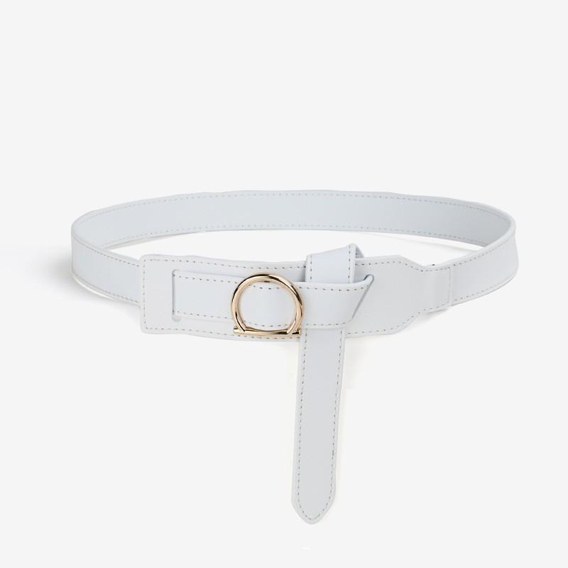 Women's Genuine Leather Belt Without Hole Design High-end Slimming Waist with Suit Jacket Trendy Women's Cowhide Leather Belt