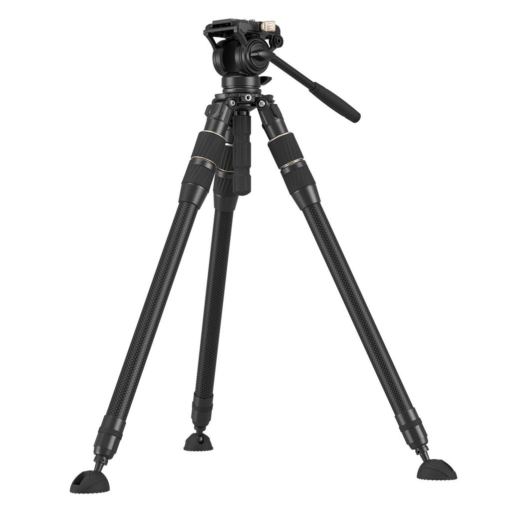 SmallRig FreeSpeed Carbon Fiber Travel Video One Twist Height Fluid Dual Mode QR Max Load 6kg for Cameras 4643 FT-S303 Tripod, 59" Tripod, Adjustment,