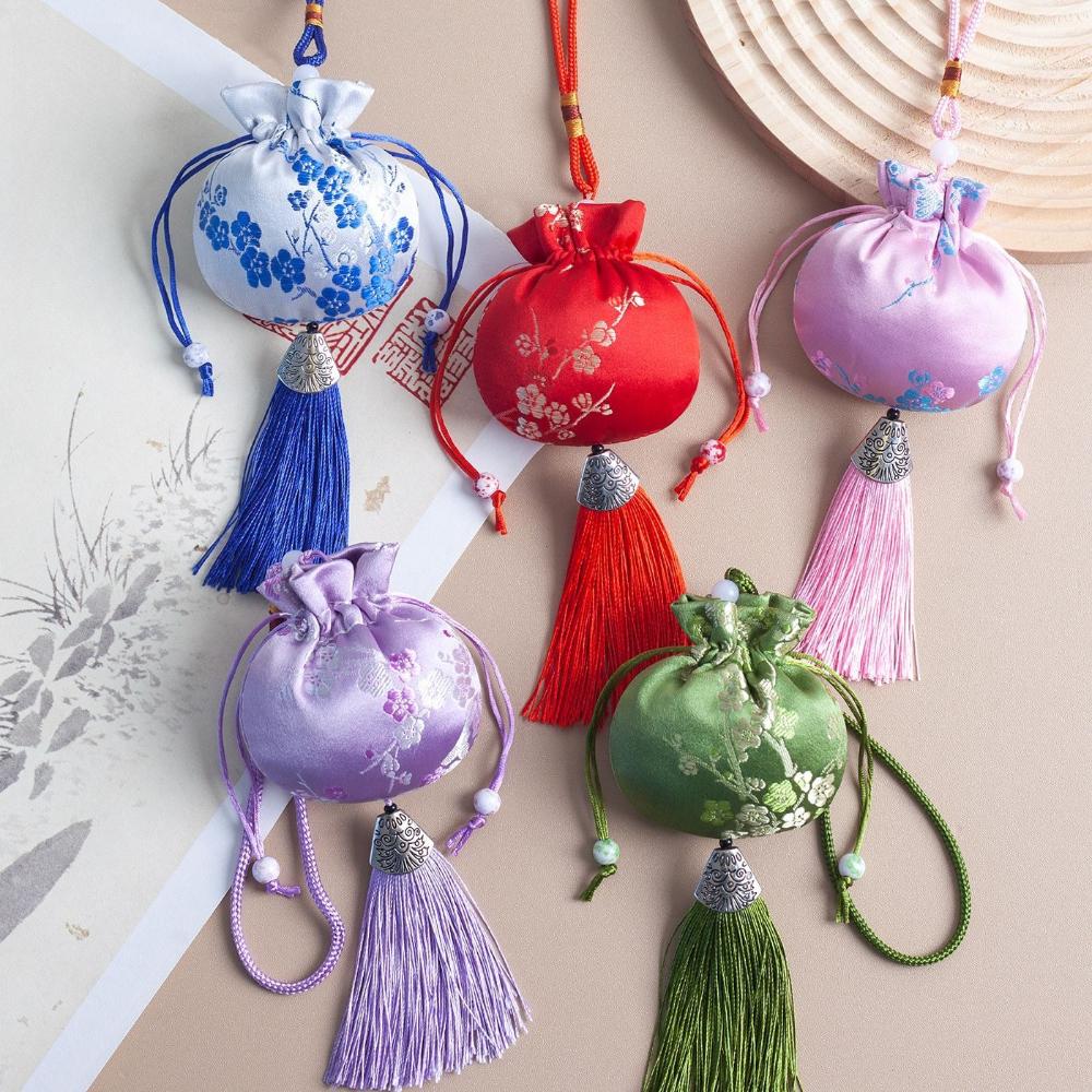 Винтажная парчовая сумка-саше Hanfu, автомобильная подвеска для интерьера, портативная сумка-саше для хранения ювелирных изделий