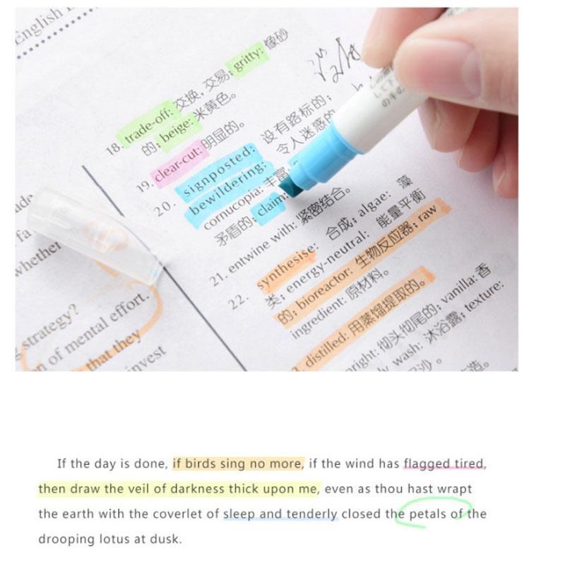 12 шт./компл., 12 цветов, милая флуоресцентная ручка с двойной головкой, маркеры, цветной маркер, школьные принадлежности