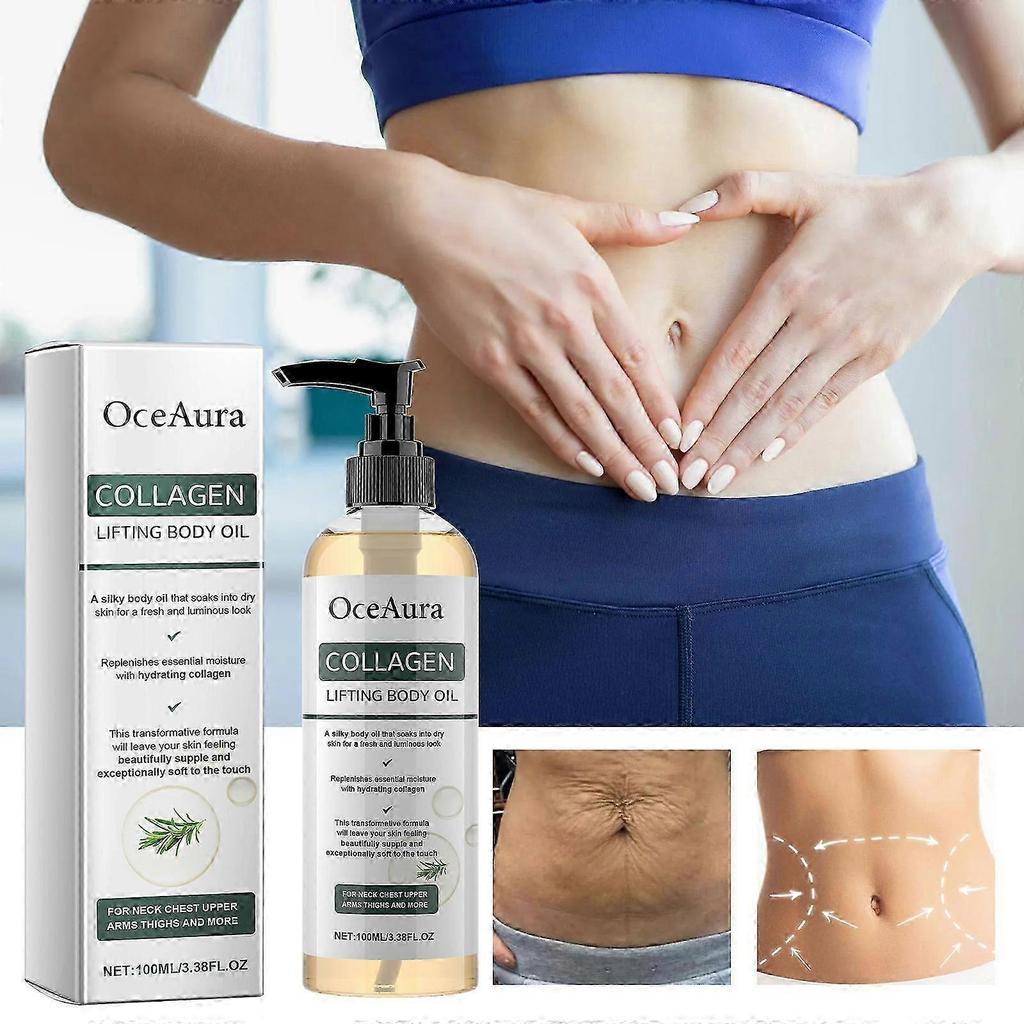 3x OceAura Collagen Firming Body Oil Hydrating&Elasticity-Boosting Massage Oil for Smooth Skin_YNYN