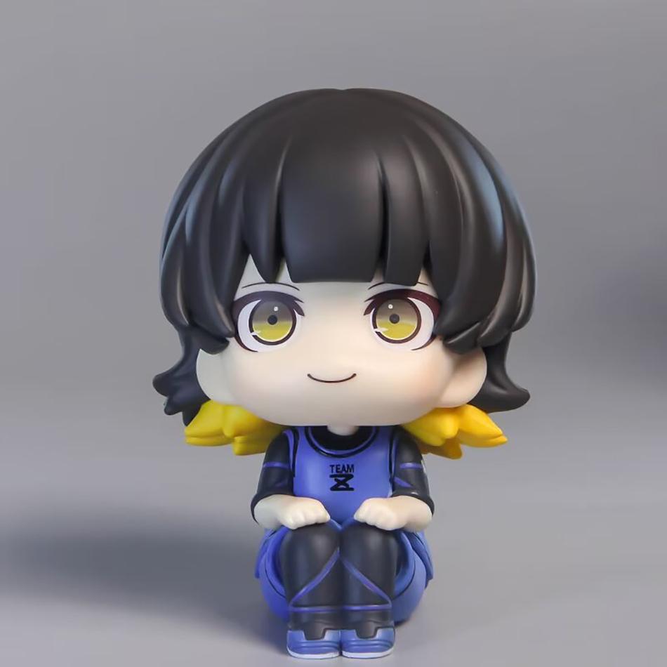 Фигурка-кукла Blue Lock Kawaii Nagi Seishiro Isagi Yoichi в сидячем положении, настольная модель, аниме-персонаж, креативный подарок на день рождения.