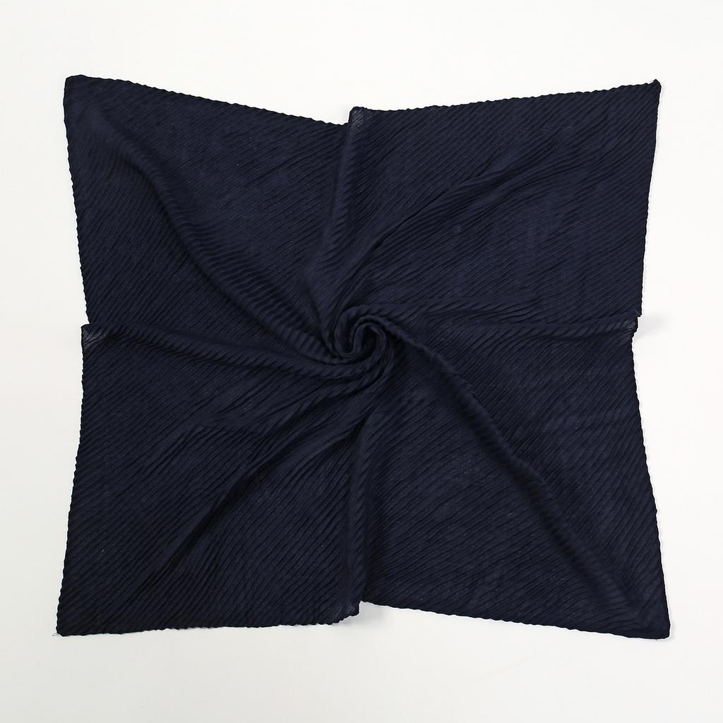Fashion Pleated Square Scarf For Women Cotton Hijab Headscarf Islam Turbans For Women Hijab Femme Musulman Head Wraps