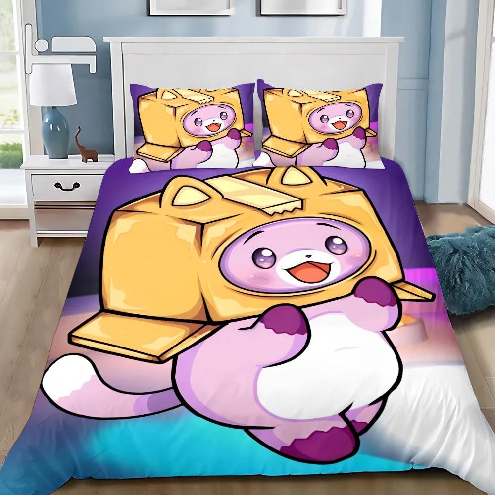 Мультяшный пододеяльник наволочка комплект постельного белья L-Lankyboxes взрослый мальчик девочка украшение спальни детский подарок односпальный двуспальный большой размер