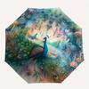 1pc Enchanted Peacock Garden Automatic, Cute Cartoon Pattern, Portable Outdoor Umbrella, Perfect, Holiday Gift for Disney fans.N040