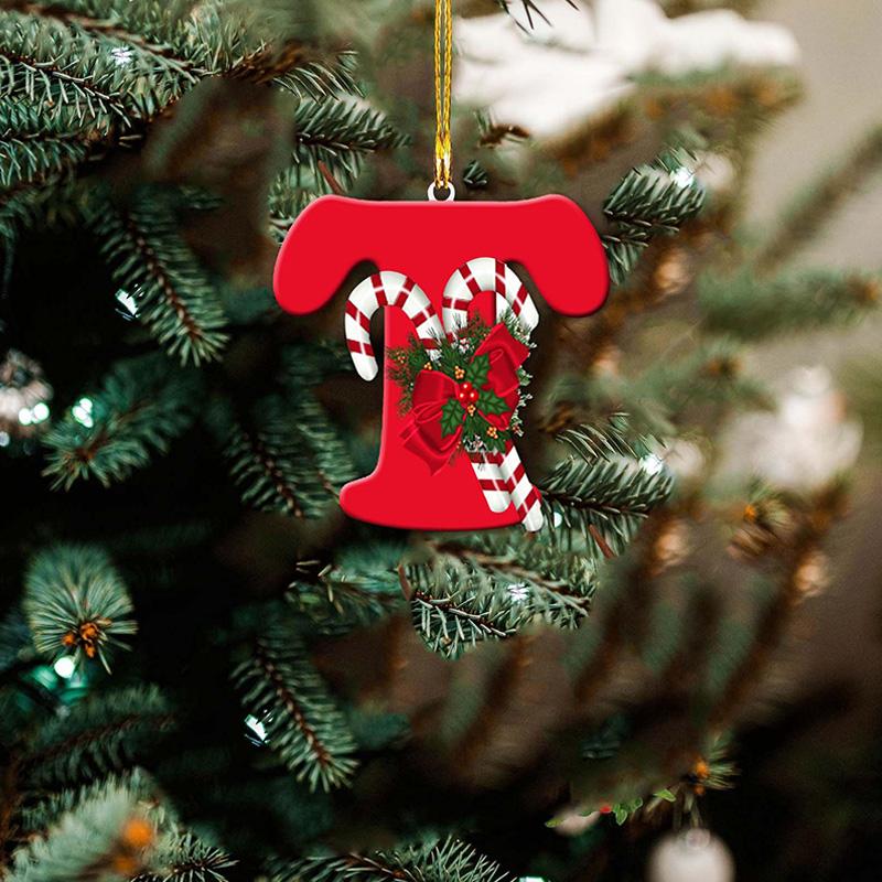 1 шт. Новый, креативный, подвесной, новогодняя елка, алфавит, акрил, плоский, украшение для домашней вечеринки, украшение в подарок