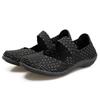 Comfortable Slip-on Women Summer Flat Sneakers Featuring Breathable Woven Fabric