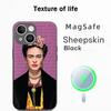 Painting F-ridaS Kahlo-s art pattern Phone Case For iPhone 17 16 15 14 13 12 Plus Pro Max  High-end Luxury Magsafe Sheepskin