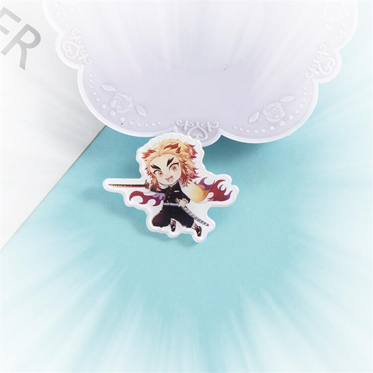 Anime Demon Slayer Badge Brooch Pin Cospaly Cartoon Sabito Makomo Acrylic Pins Costume Prop