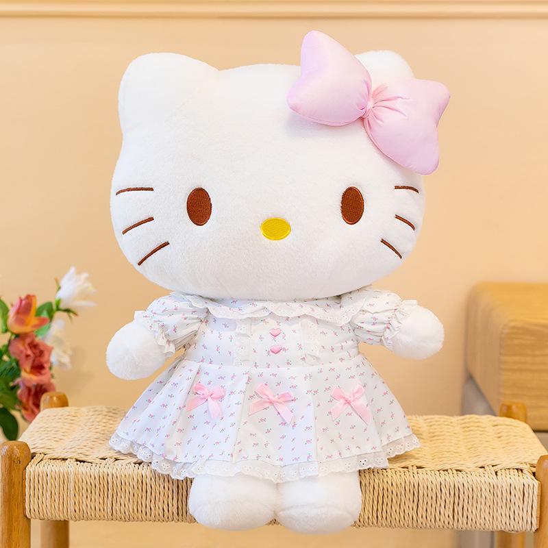Плюшевая игрушка Hello Kitty с кружевом - Милый котенок, подарок для девочек