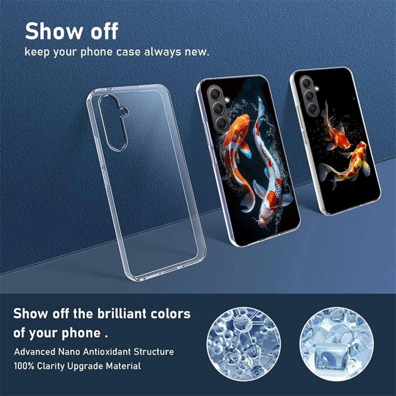 Majestic Koi Fish Phone Case for Samsung A16 A26 A36 A56 A17 A37 A57 A07 A06 A02S A03 A04S A05S Galaxy Note 20 10 A50S A71 A51 A