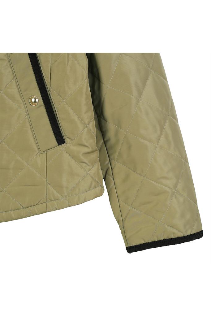 LAFELSORTOF Textured Binding Quilted Jacket