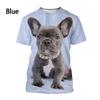 New Fashion French Bulldog 3D Printed T Shirts Men Women Casual Short Sleeves Round Collar Dog Shirts Tops