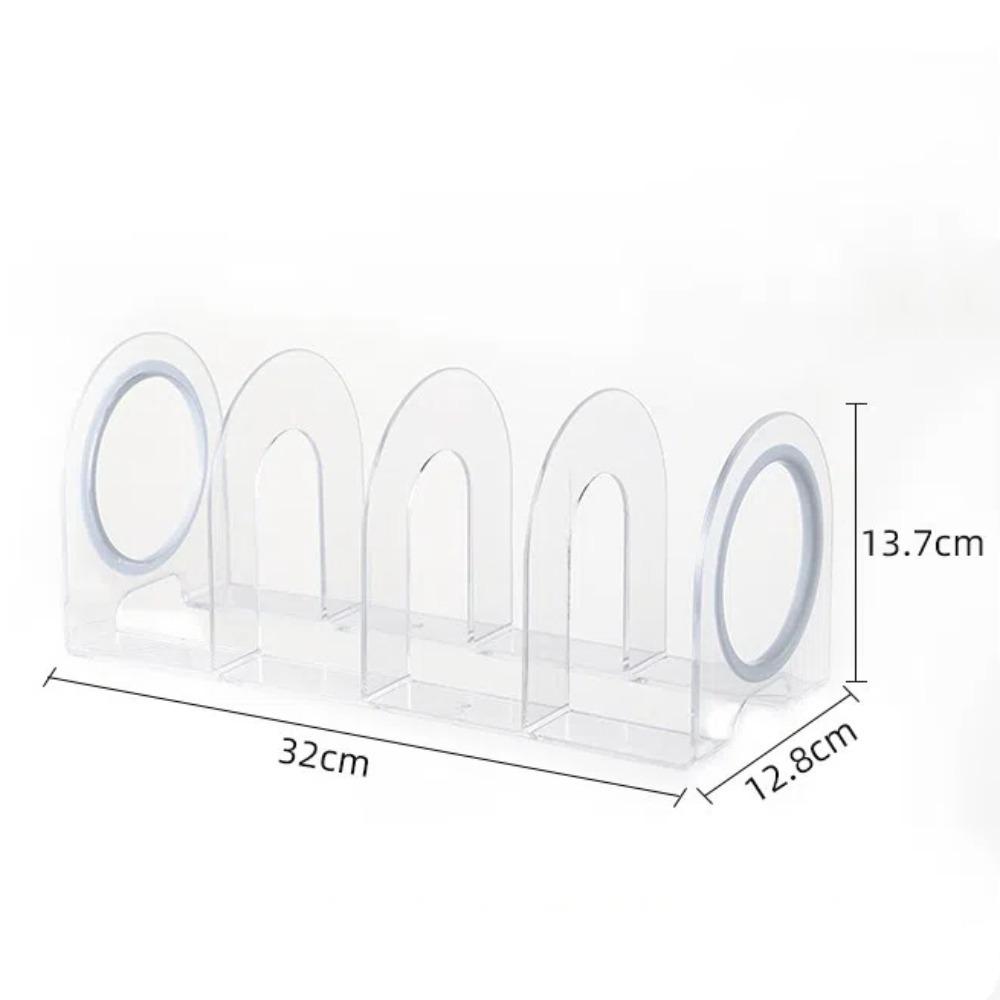 Save Space Handle Bookends Transparent Divider Book Stand Minimalism Desk Storage Rack