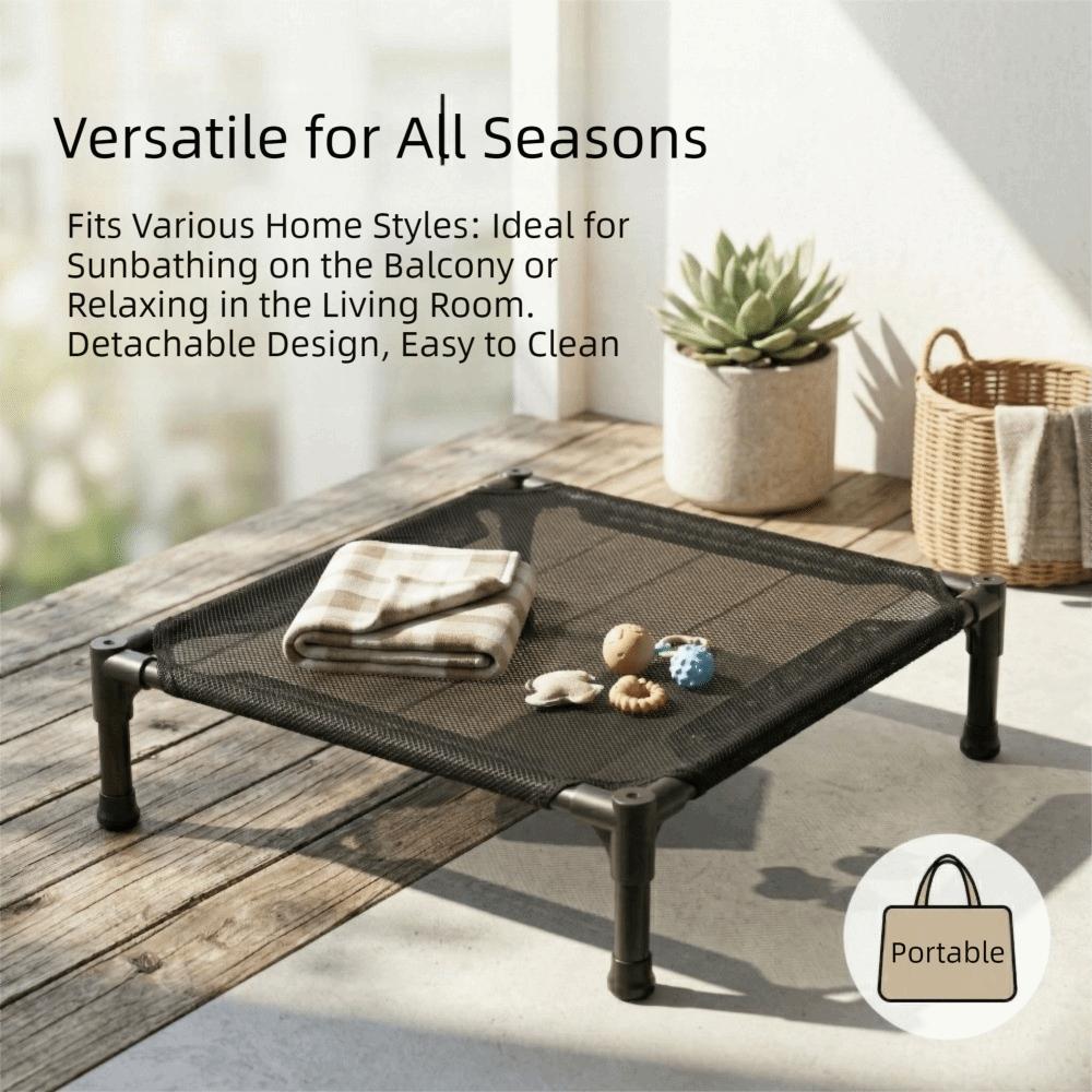 Moisture Proof Pet Camping Bed Non-Slip Cat Sofa Bed Durable Elevated Pet Bed Indoor Outdoor