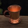 Pure Copper Beer Coffee Cup And Cover Disc Milk Mug Retro Handcrafted Weave Handle 350ml Drinking Cups Drinkware Couple Gifts