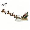 Indoor Christmas Scene Decorations Deer Pulling Sled Figurine Santa Reindeer Decor with Colorful Classic Festive Home LED Lights Tabletop