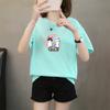 Харадзюку милый мультяшный принт Футболки с коротким рукавом Женские Летние из чистого хлопка Повседневные свободные студенческие Футболки Женские Y2k Топы