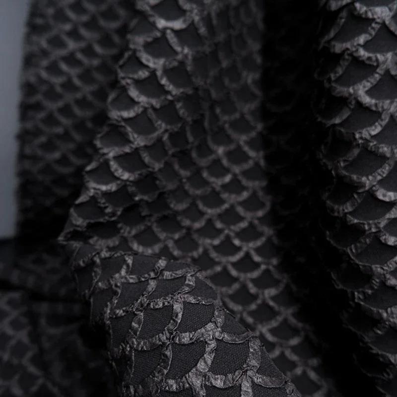 Китайская жаккардовая текстура ткани трехмерный масштаб в форме веера классическая одежда DIY швейные креативные дизайнерские ткани ткань