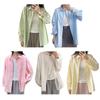 Women's Loose Long Sleeved Shirt Casual Lapel Button Shirt