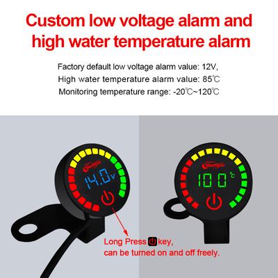 Мини-метр температуры воды для мотоцикла для XMAX250 300 NMAX CB 400 CB500X термометр Вольтметры Двойной дисплей