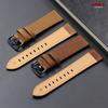 Ремешок для часов из натуральной кожи 18 мм 20 мм 22 мм 24 мм Браслет для Seiko Винтажно-коричневый ремешок из телячьей кожи Универсальный металлический ремешок с черной пряжкой