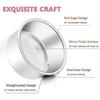 4 Inch Small Cake Pan Set Of 3, E-far Stainless Steel Mini Round Smash Cake Baking Pans, Non-toxic & Healthy, Mirror Finish & Dishwasher Safe
