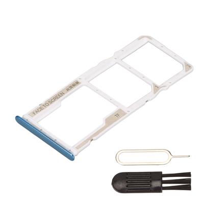 Пластиковый держатель для двух SIM-карт с держателем для SIM-карты и штифтом для карты для Xiaomi Redmi Note 10 Blue