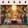 Гобелен для фона гостиной или церкви, Религиозное культурное украшение, Изюминка интерьера