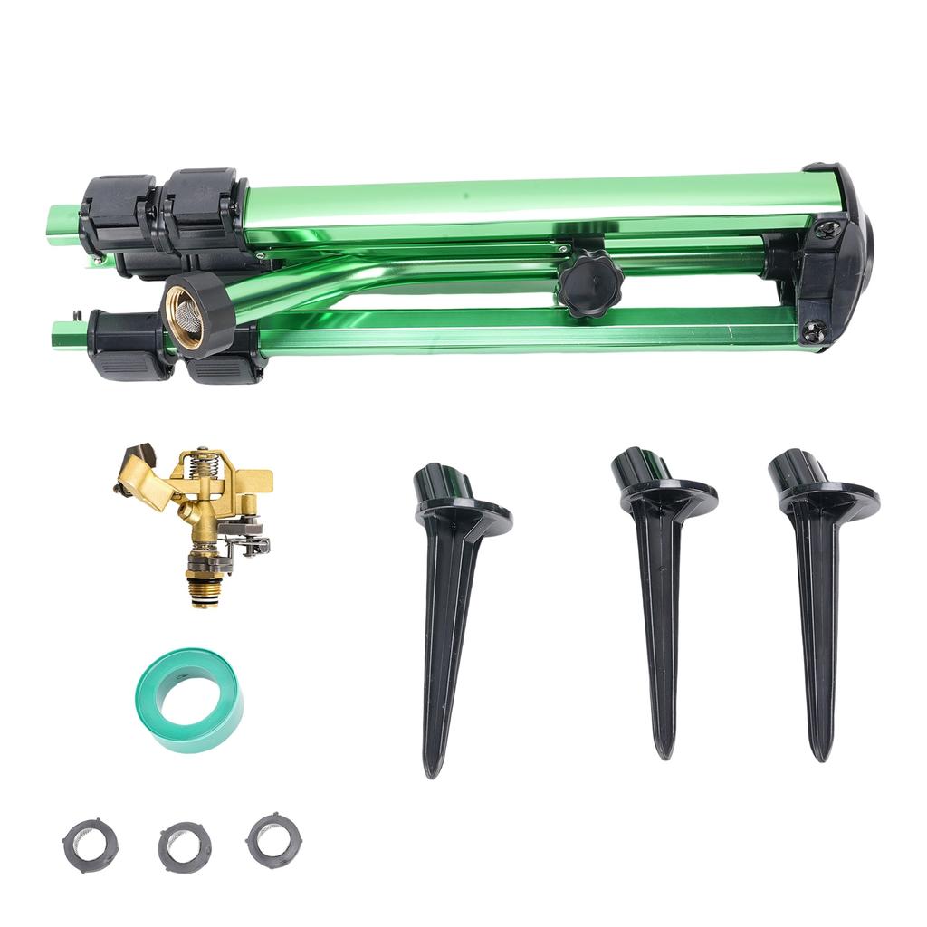 Impact Sprinkler On Tripod Base Adjustable Telescoping 360 Degree Rotating Sprinkler for Garden Lawn US 3 4 Inch