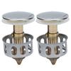 2 Pack Stainless Steel Sink Stopper Drain Filter Push Bounce Sink Drain Sink Strainer  Kitchen