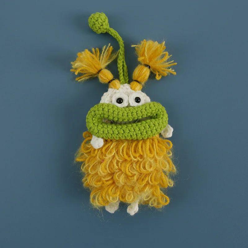 Забавные вязаные крючком брелоки Вязание Милая кукла с сосисочным ртом Держатель для ключей Полезная вязаная сумка для хранения Брелоки для автомобильных ключей Оптовая торговля