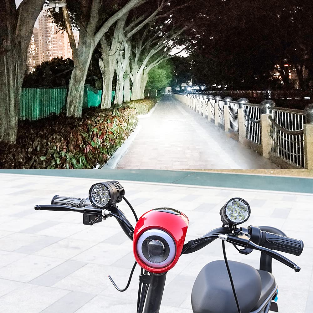 Aoling Мотоциклетная противотуманная фара Фара Вспомогательная мотоциклетная противотуманная фара Светодиодная подфара Противотуманная 12V 24V Белый Постоянный свет Диаметр хомута 2 штуки Свет, Свет,