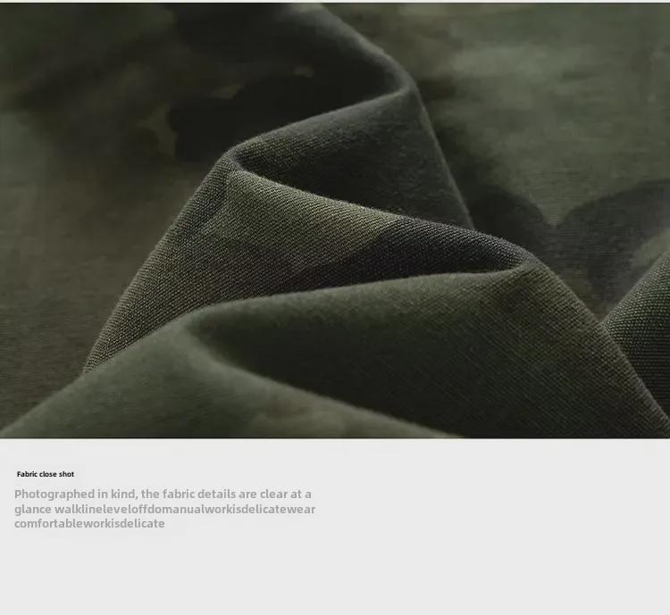 Куртка с капюшоном в стиле ретро-американского камуфляжа: Осенне-зимняя рабочая одежда для активного отдыха с полумолнией