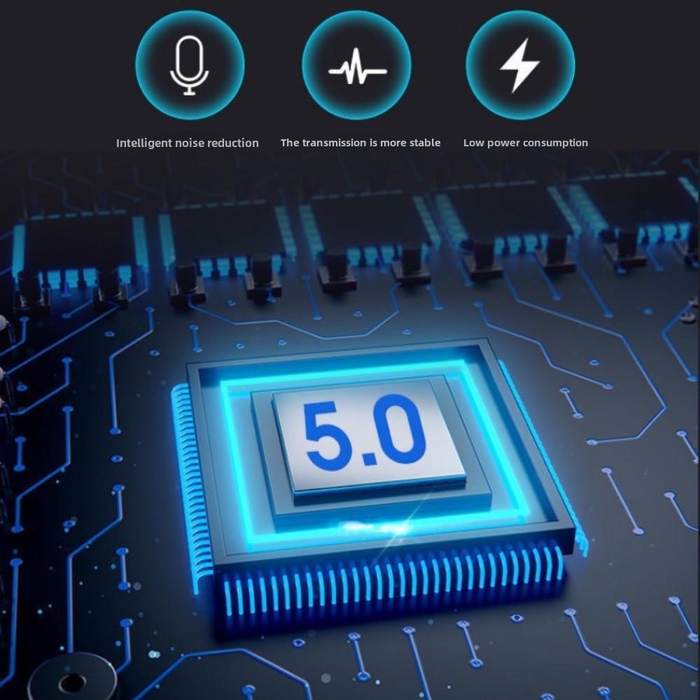 Мини-наушники Bluetooth 5.0 Беспроводные сверхдлительные наушники-вкладыши с шумоподавлением и одним ухом