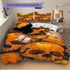 3pcs Skull Horror Bedding Cover Set, Fashion Classic Popular Print Bedding Set, Soft Comfortable, All - Season Use, For Bedroom, Guest Room158