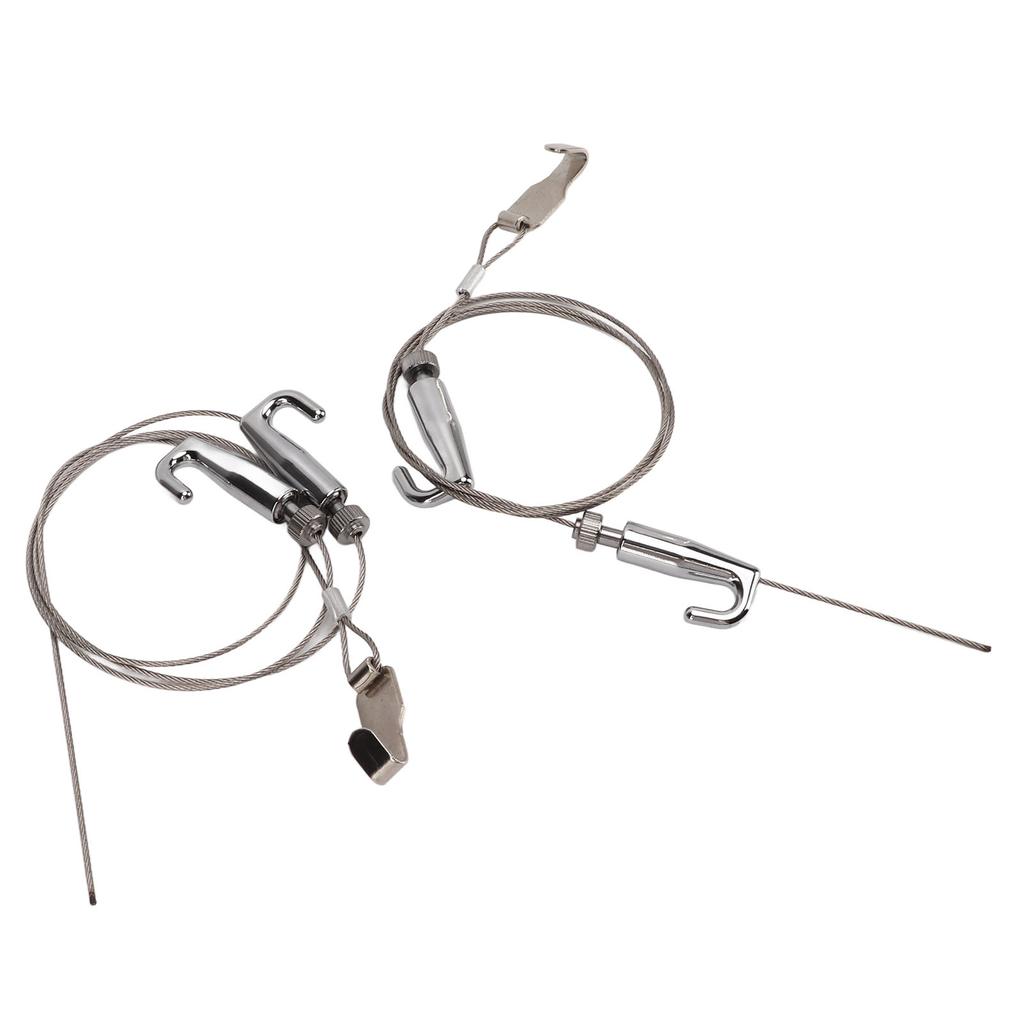 2pcs Picture Rail Hanging System Professional Adjustable Picture Hanging Wire Kit for Exhibition