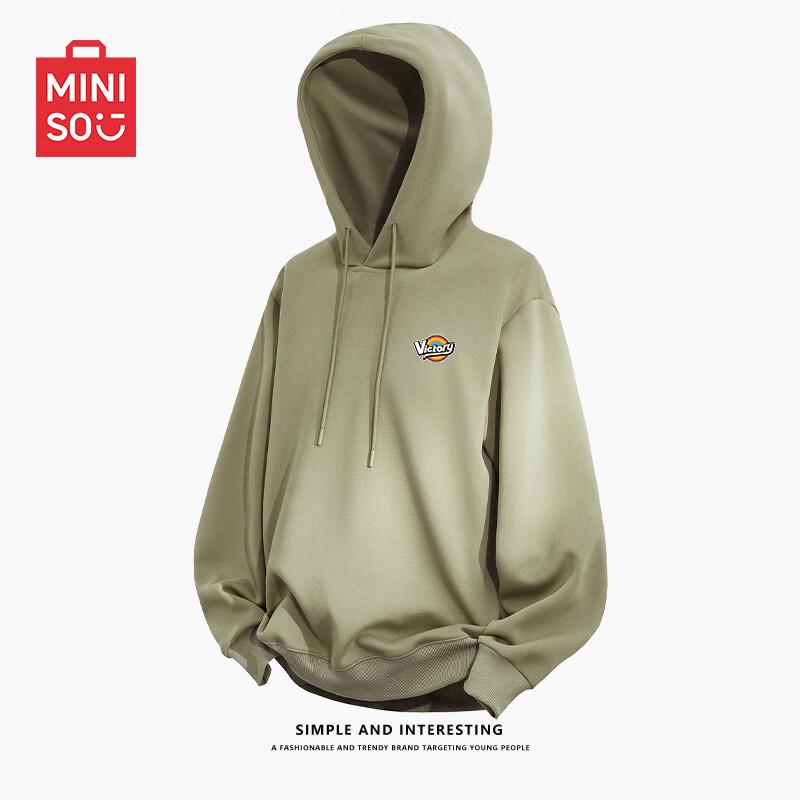 MINISO Мужская повседневная толстовка оверсайз с капюшоном