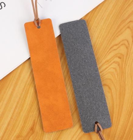 QIUHAN Retro Crazy Horse Pattern Tassel Leather Bookmarks Reading Travel Students Bookmark Office Welcome Gifts Office Workers