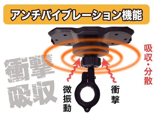 RIDEZ Aluminum Compact Smartphone Holder for Motorcycles and Black Shock-Absorbing, Anti-Vibration Bicycles, (BM8-BK)