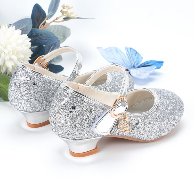 Girls Princess Dress Shoes Low Heel Performance Kids Party Wedding