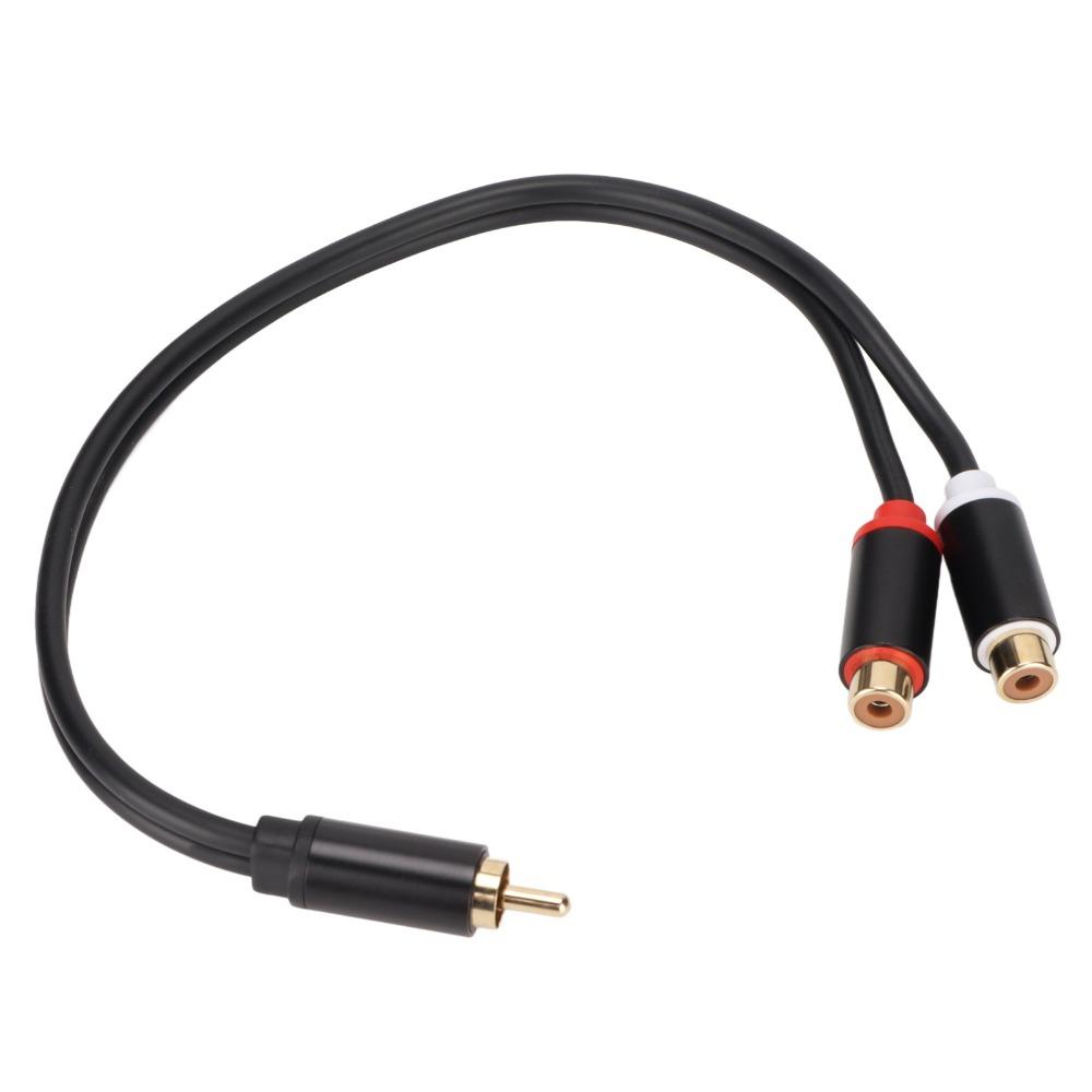 2 шт. Plug and Play 1 штекер на 2 гнезда 0,3 м / 11,8 дюйма для Y-образного адаптера RCA Кабель Аудио Видео