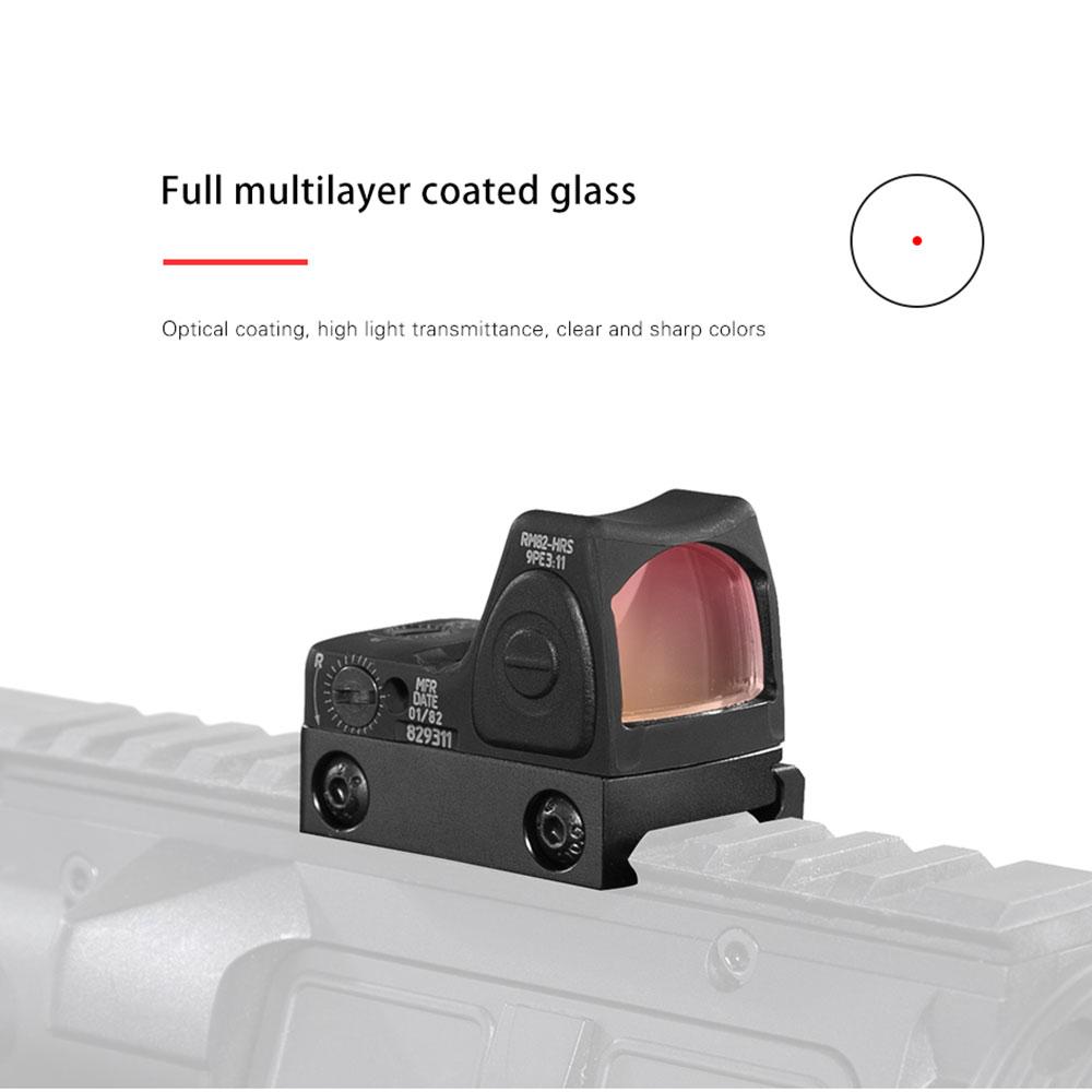 Нейлоновый мини RMR Red Dot 20 мм коллиматорный прицел Glock / винтовочный коллиматорный прицел подходит для 20 мм направляющей для страйкбола / охотничьей винтовки